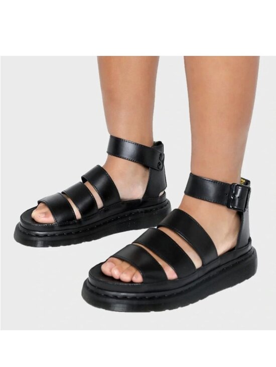Dr. Martens Shoes - Dr.Martens Women’s Clarissa II Leather Sandals Goth Size 8 Women's EUC Like New